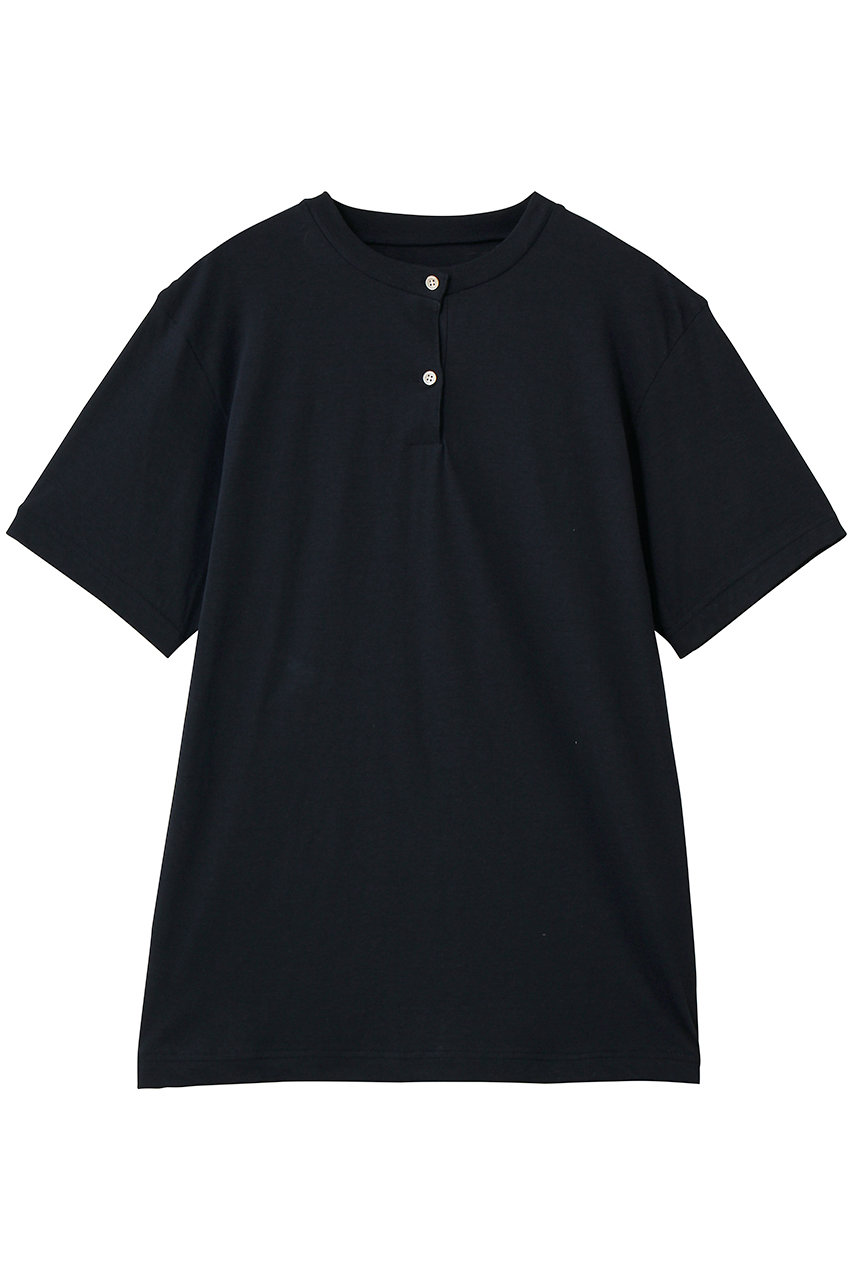 フジ/FUJIのCOTTON HENRY NECK S/S T-SHIRTS(NAVY/JO26-WT005-CO)