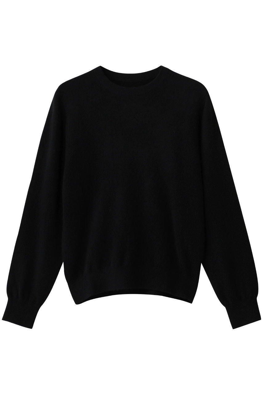 FUJI CASHMERE CREW NECK KNIT (BLACK, 2) フジ ELLE SHOP