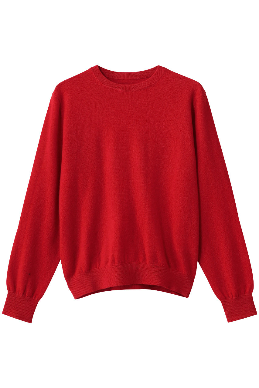 FUJI CASHMERE CREW NECK KNIT (RED, 2) フジ ELLE SHOP