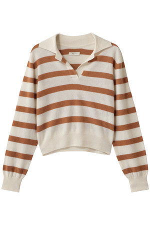 フジ/FUJIのCASHMERE BORDER SKIPPER KNIT(110300/110301)