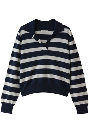 フジ/FUJIのCASHMERE BORDER SKIPPER KNIT(110300/110301)