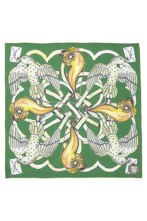 スウォッシュロンドン/SWASH LONDONのLoop the loopシルクスカーフ 88cmx88cm(140100/140103)