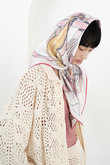 Loop the loopシルクスカーフ 約88cmx約88cm