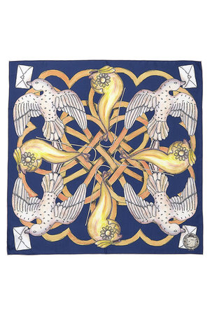 スウォッシュロンドン/SWASH LONDONのLoop the loopシルクスカーフ 88cmx88cm(140100/140103)