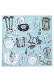Melody Motifシルクスカーフ 88cmx88cm
