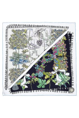 スウォッシュロンドン/SWASH LONDONのBotany Giltシルクスカーフ 88cmx88cm(140100/140103)