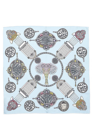 スウォッシュロンドン/SWASH LONDONのWoven Sapphiresシルクスカーフ 68cmx68cm(140100/140103)