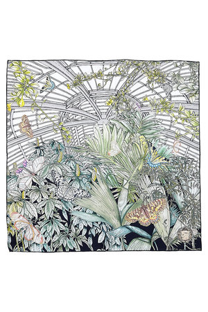 スウォッシュロンドン/SWASH LONDONのButterfly Atriumシルクスカーフ 68cmx68cm(140100/140103)