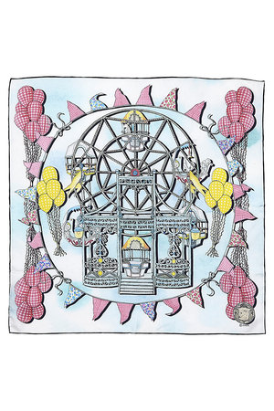 スウォッシュロンドン/SWASH LONDONのFerris　Flightシルクスカーフ 68cmx68cm(140100/140103)