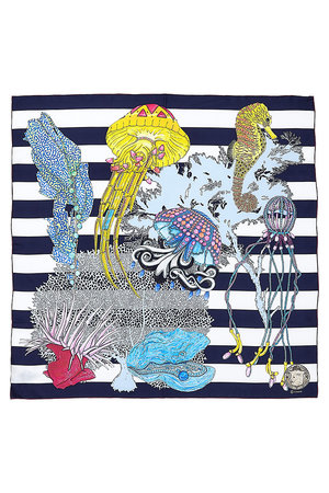 スウォッシュロンドン/SWASH LONDONのOceanic  Odysseyシルクスカーフ 88cmx88cm(140100/140103)