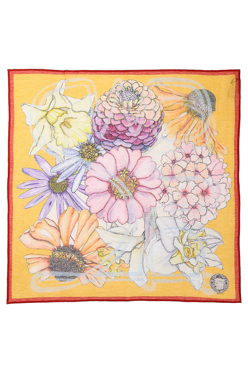 スウォッシュロンドン/SWASH LONDONのSnowboat Floraストール 120cmx120cm(オレンジ/24-116-53036)