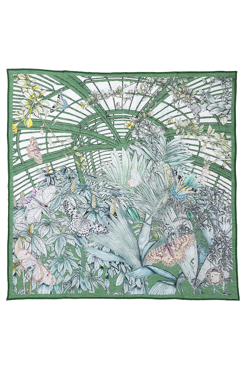 スウォッシュロンドン/SWASH LONDONのButterfly Atriumストール 120cmx120cm(グリーン/24-116-53039)