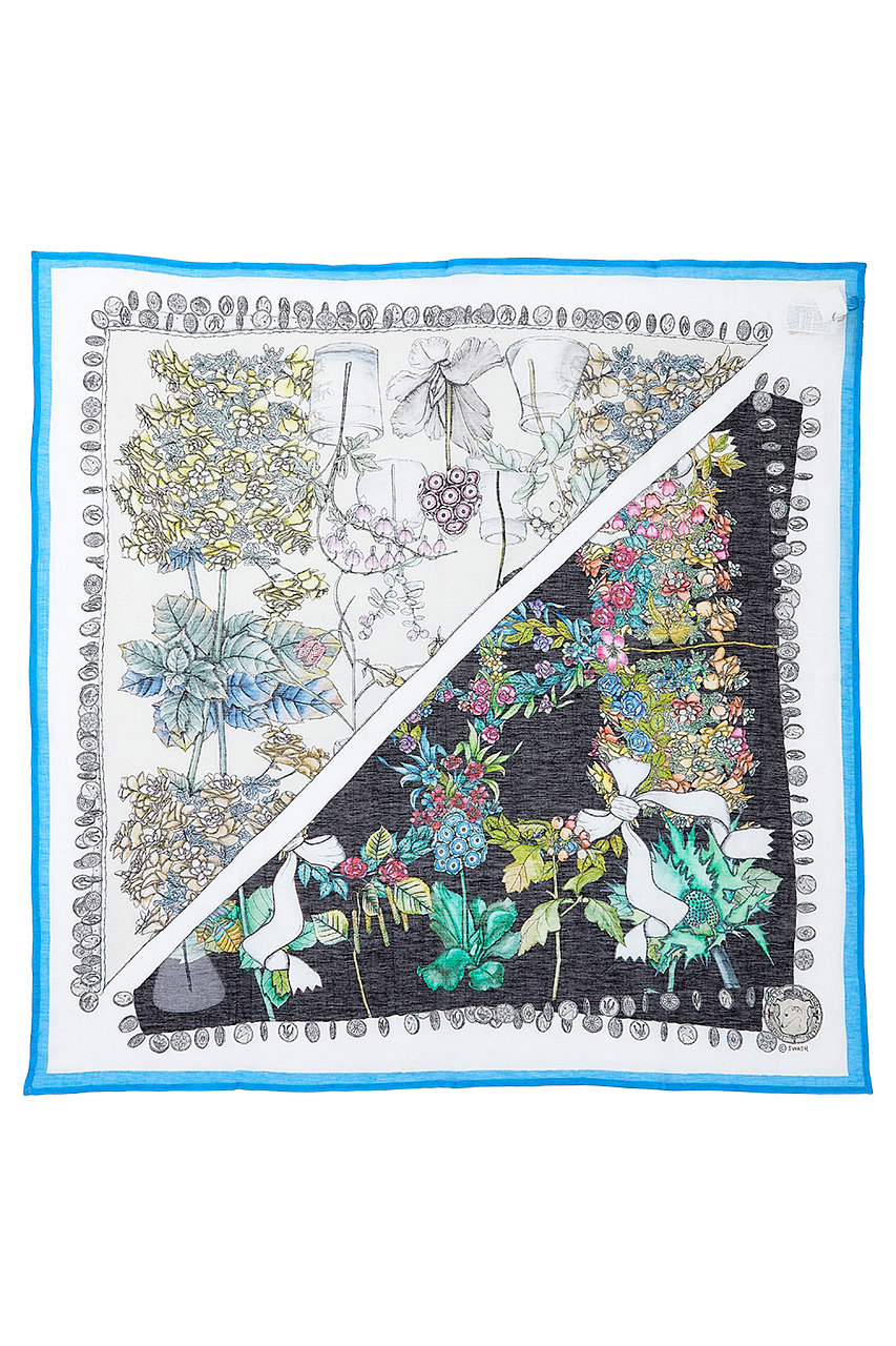 スウォッシュロンドン/SWASH LONDONのBotany Giltストール 120cmx120cm(ホワイト/24-116-53040)