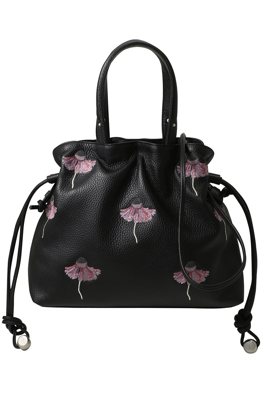 スウォッシュロンドン/SWASH LONDONのレザー刺繍トートバッグ(ブラック/24-116-53126)