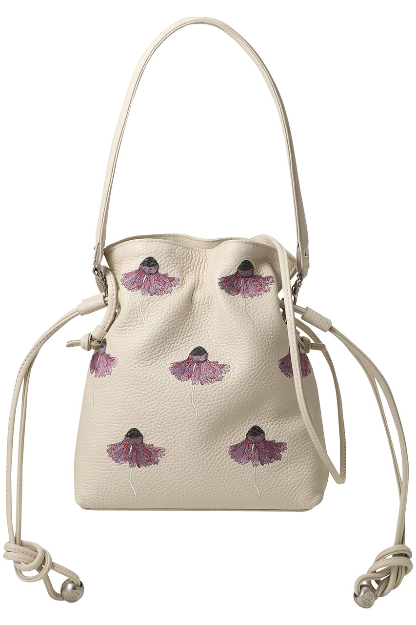 スウォッシュロンドン/SWASH LONDONのレザー刺繍ショルダーバッグ(オフホワイト/24-116-53127)