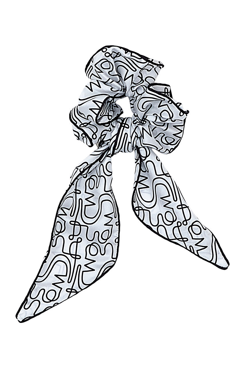 スウォッシュロンドン/SWASH LONDONのスカーフ付きシュシュ(ホワイト/24-116-53139)