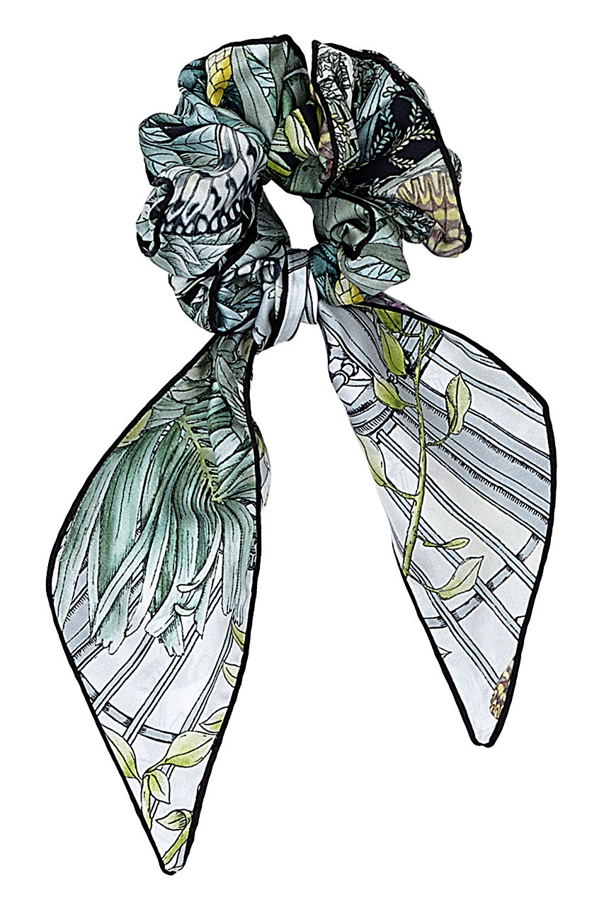 スウォッシュロンドン/SWASH LONDONのスカーフ付きシュシュ(ブラック/24-116-53139)