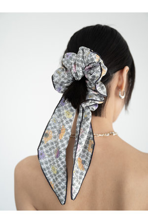 スウォッシュロンドン/SWASH LONDONのスカーフ付きシュシュ(140300/140305)