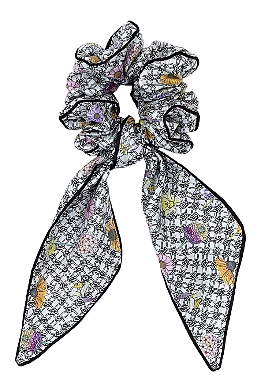 スウォッシュロンドン/SWASH LONDONのスカーフ付きシュシュ(オフホワイト/24-116-53139)