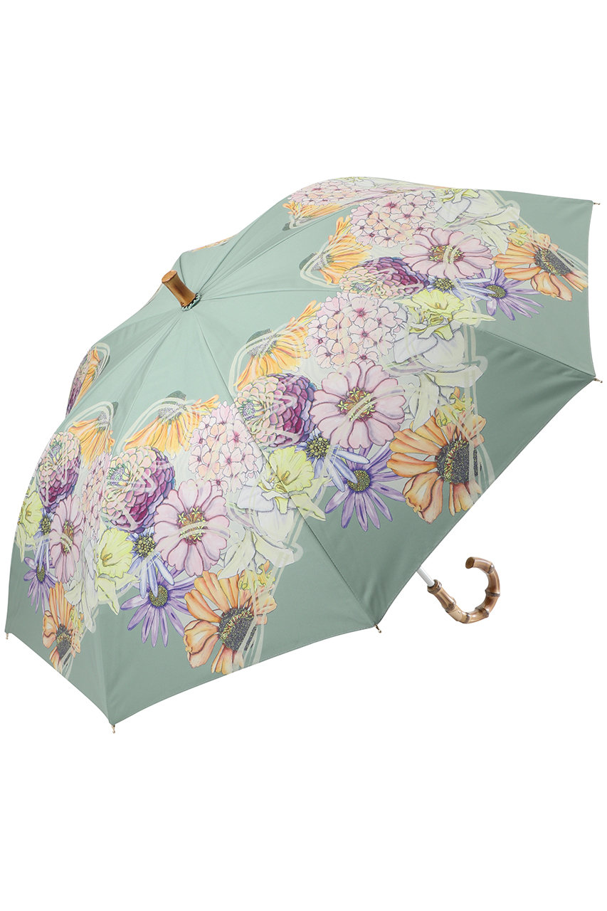 スウォッシュロンドン/SWASH LONDONの【晴雨兼用】長傘 FLOWER Scarf Pt(オリーブグリーン/22-116-12548-06-64-50)