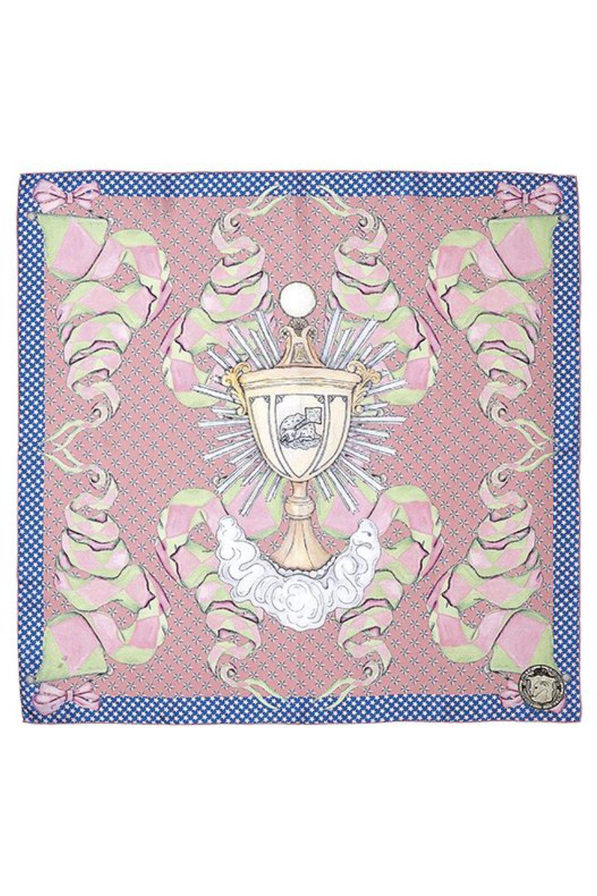 SWASH LONDON HarlequinParade スカーフ (ピンク, 約88×約88) スウォッシュロンドン ELLE SHOP