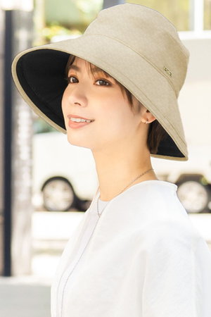アシヤ ロサブラン/芦屋ロサブランの【帽子】 プレーンハット つば13cm（つば裏遮光/通気性あり）(140200/140201)