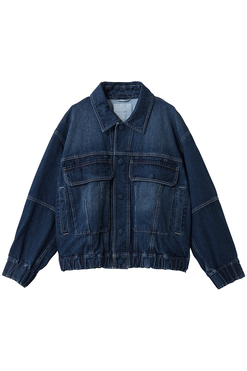 フォルフォルモ/FORFORMOのAdjustable Denim Jacket(ネイビー/726101)