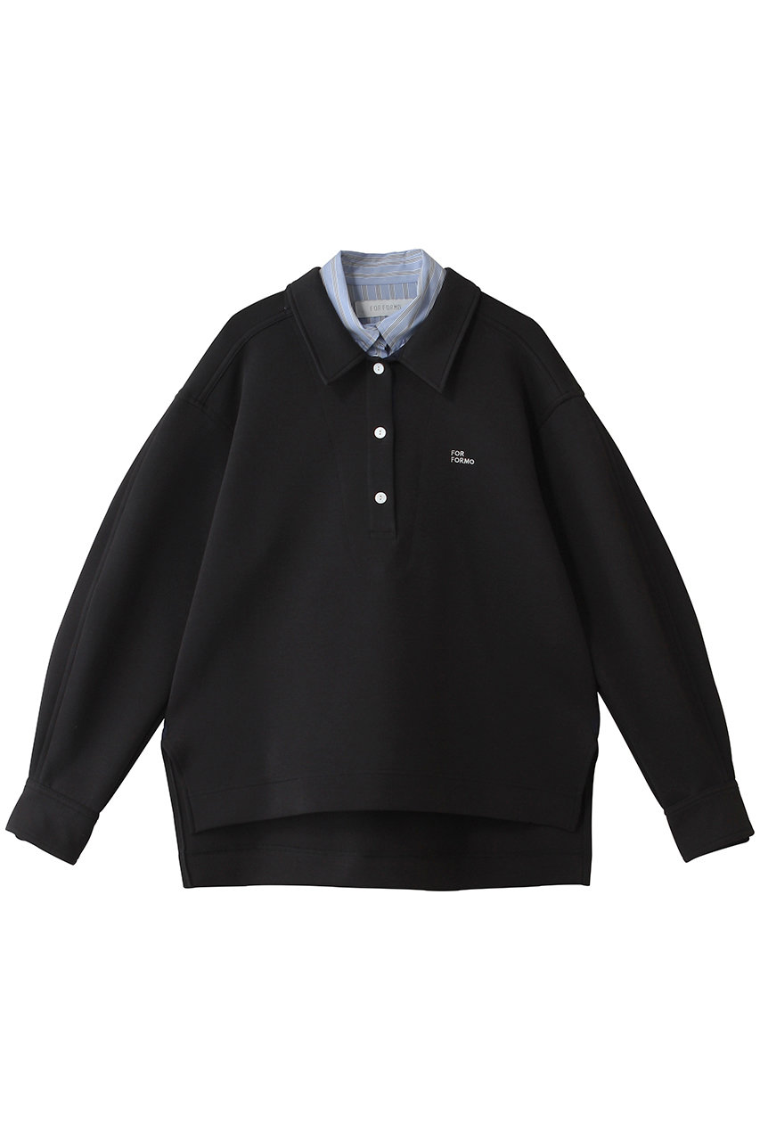 フォルフォルモ/FORFORMOのLayered Shirt Tops(ネイビー/726105)