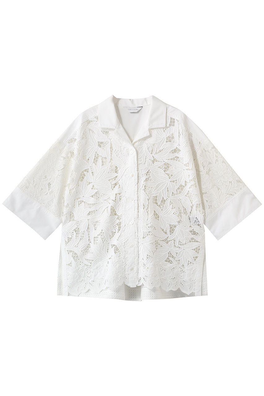 フォルフォルモ/FORFORMOのLace Shirt(ホワイト/726108)