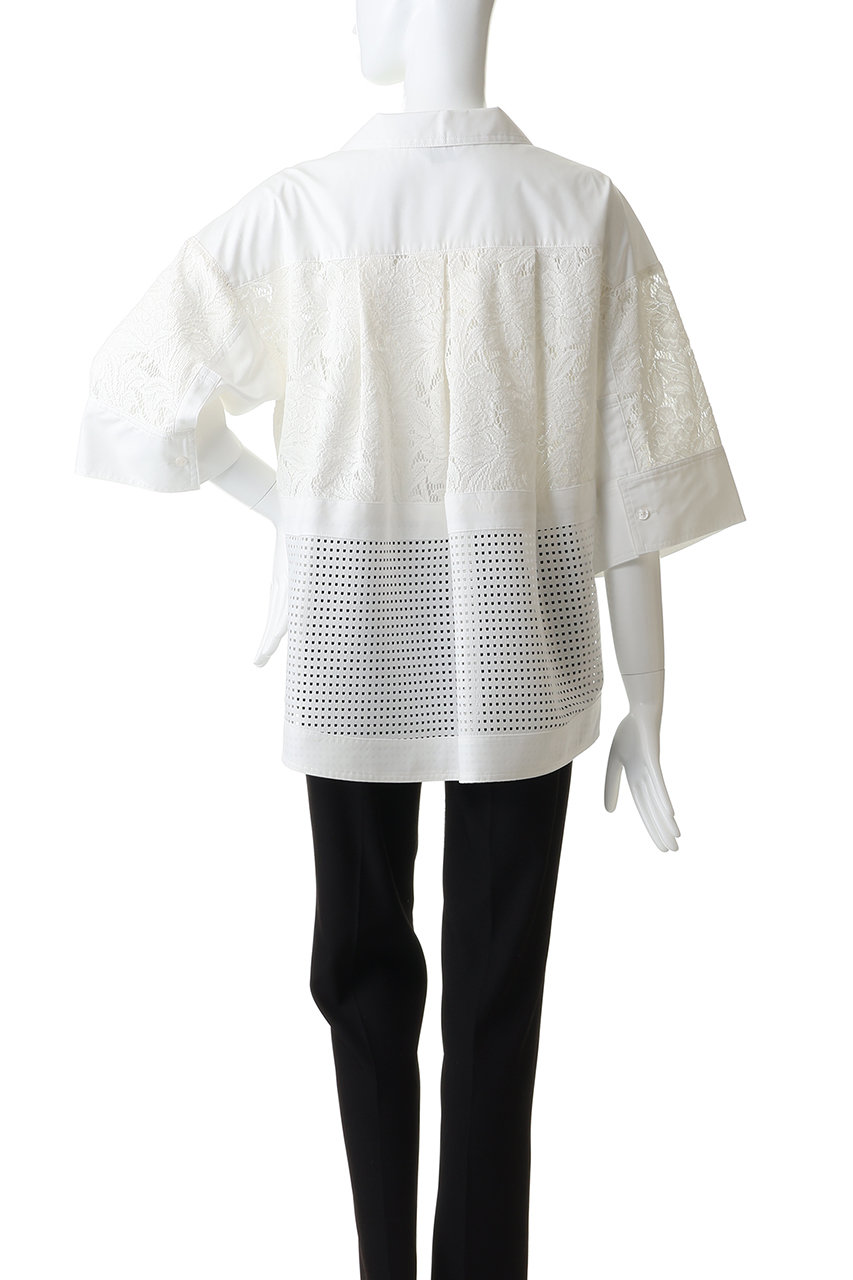 FORFORMO(フォルフォルモ)｜Lace Shirt/ホワイト の通販｜ELLESHOP