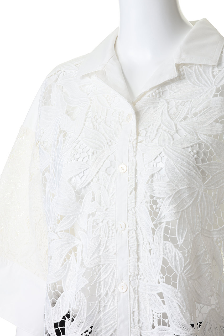 フォルフォルモ FORFORMO シャツ FORFORMO(フォルフォルモ)｜Ribbon Sleeve Denim Shirt/ブルー の通販