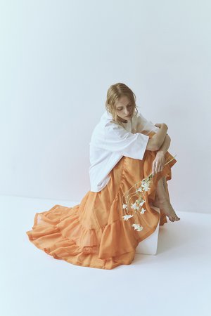 フォルフォルモ/FORFORMOのSheer Gathered Skirt(110700/110703)