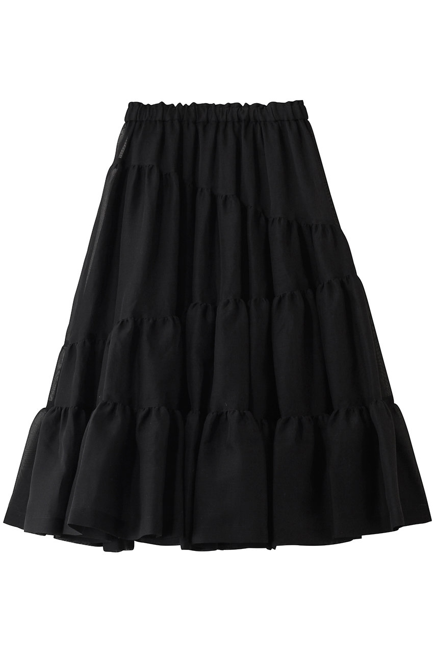 フォルフォルモ/FORFORMOのSheer Gathered Skirt(ブラック/726110)