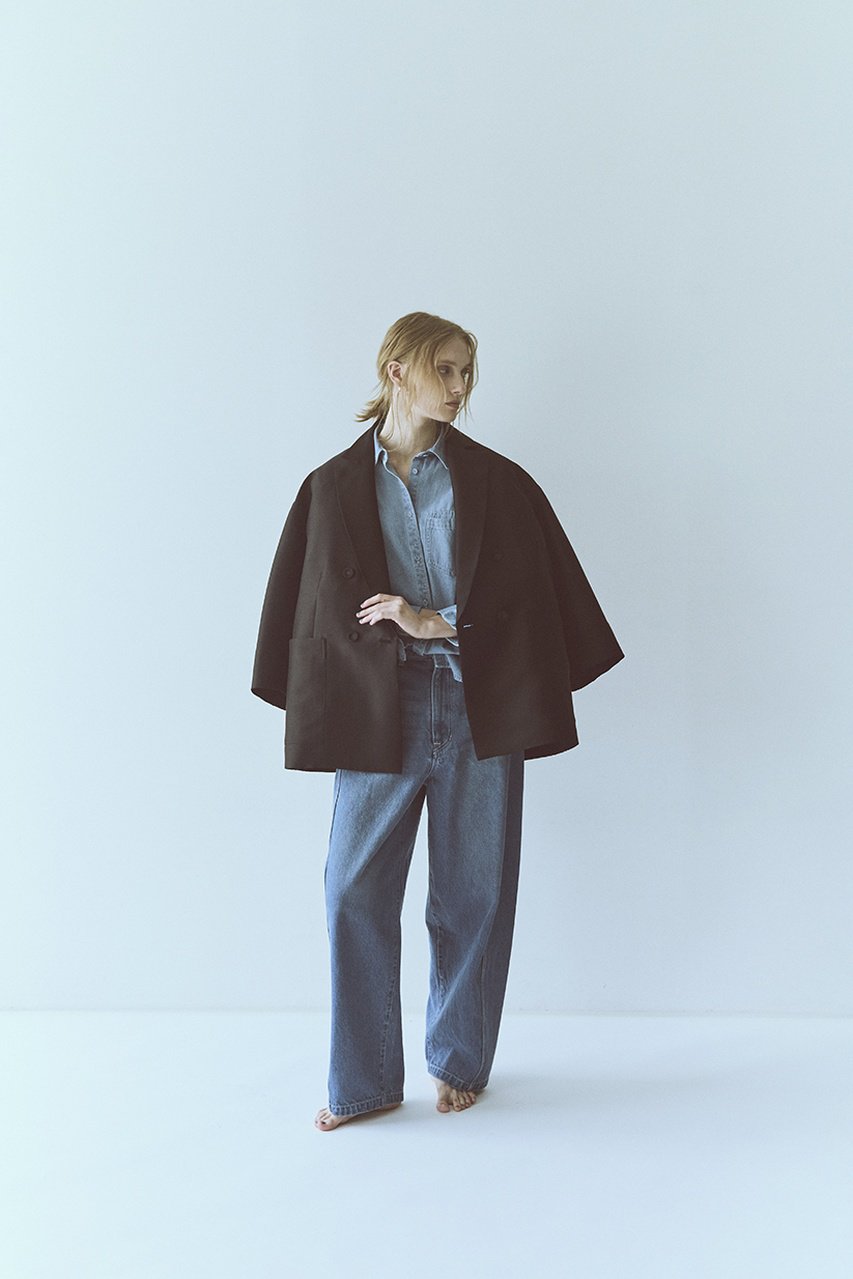Forformoフォルフォルモ✨フード付きAラインジャケット FORFORMO(フォルフォルモ)｜Haori Jacket/ブラック の通販｜ELLESHOP