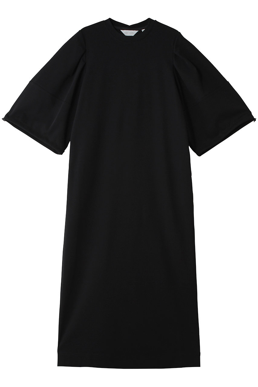 フォルフォルモ/FORFORMOのAdjustable Sleeve Dress(ブラック/726116-3)