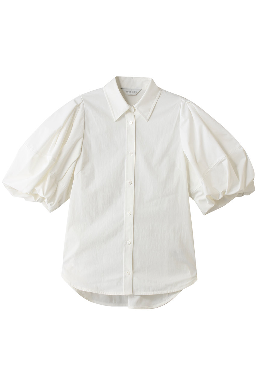 フォルフォルモ/FORFORMOのTuck Puff Sleeve Shirt(ホワイト/726203)