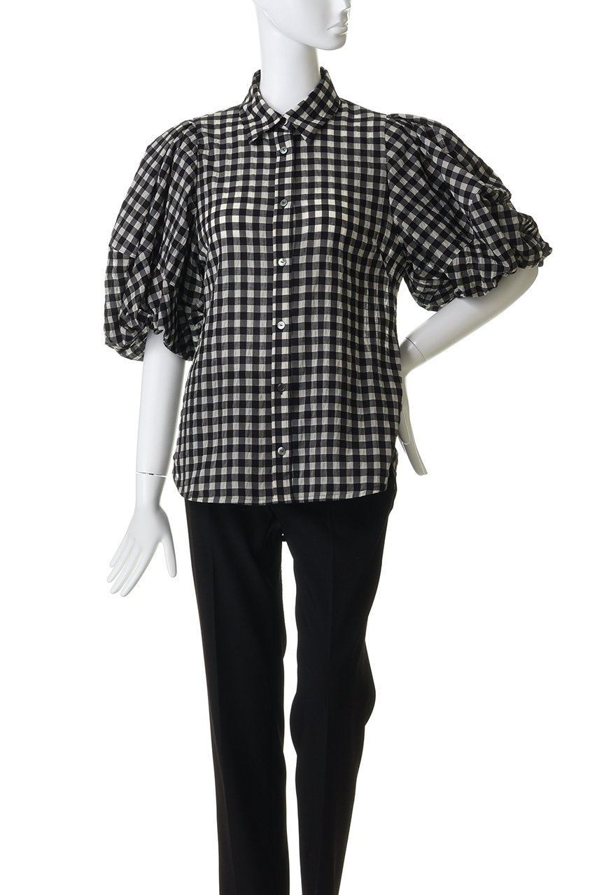 FORFORMO(フォルフォルモ)｜Tuck Puff Sleeve Shirt/ホワイト の通販