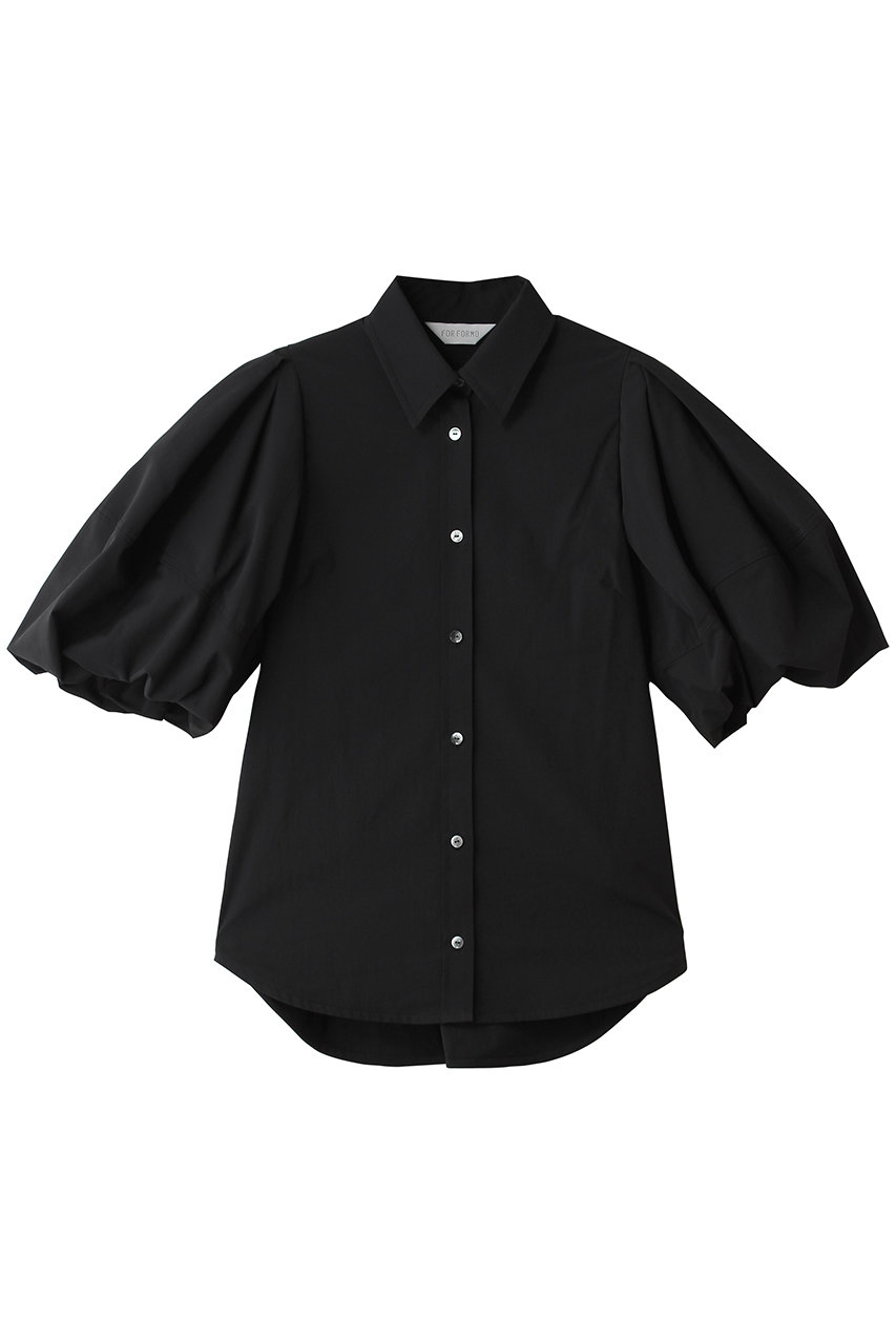 フォルフォルモ/FORFORMOのTuck Puff Sleeve Shirt(ブラック/726203)