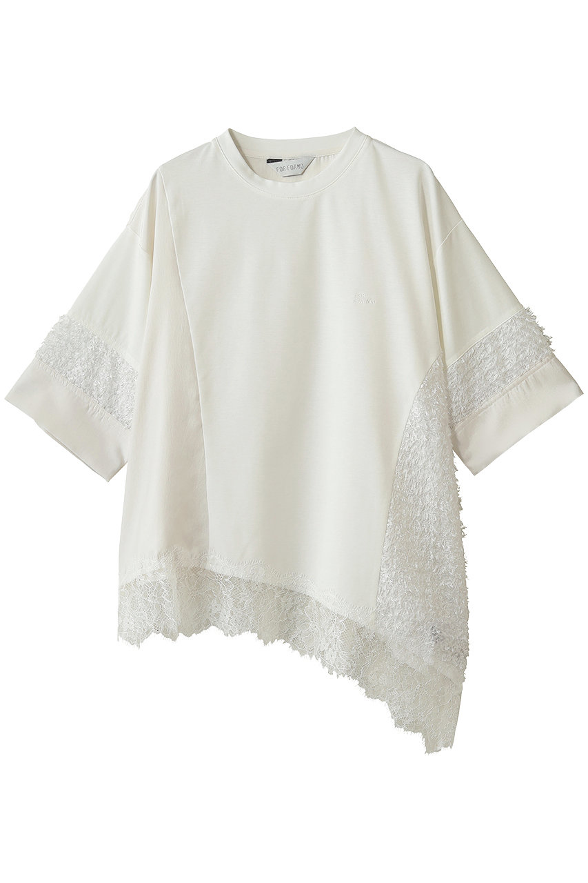 FORFORMO(フォルフォルモ)｜Lace T-shirt/ホワイト の通販｜ELLESHOP