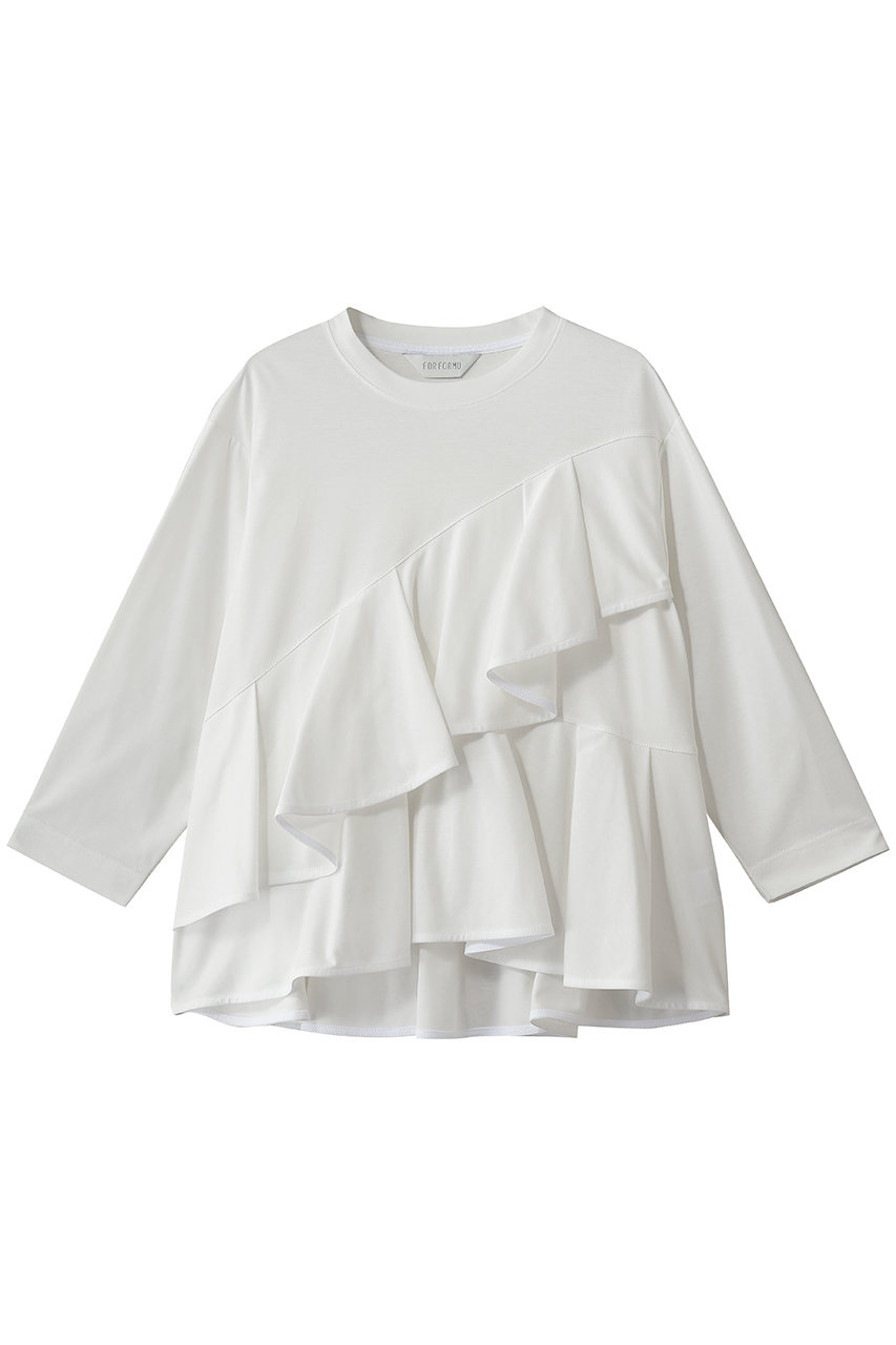 FORFORMO(フォルフォルモ)｜Frill Tops/ホワイト の通販｜ELLESHOP