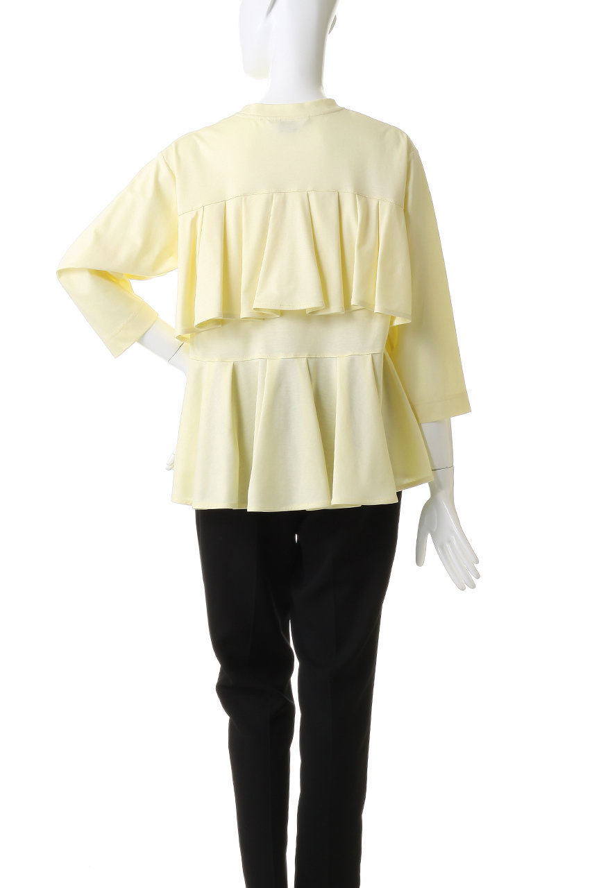 FORFORMO フォルフォルモ　トップス　Tシャツ　フリル　ブラック　新品 FORFORMO(フォルフォルモ)｜Frill Tops/ホワイト の通販｜ELLESHOP