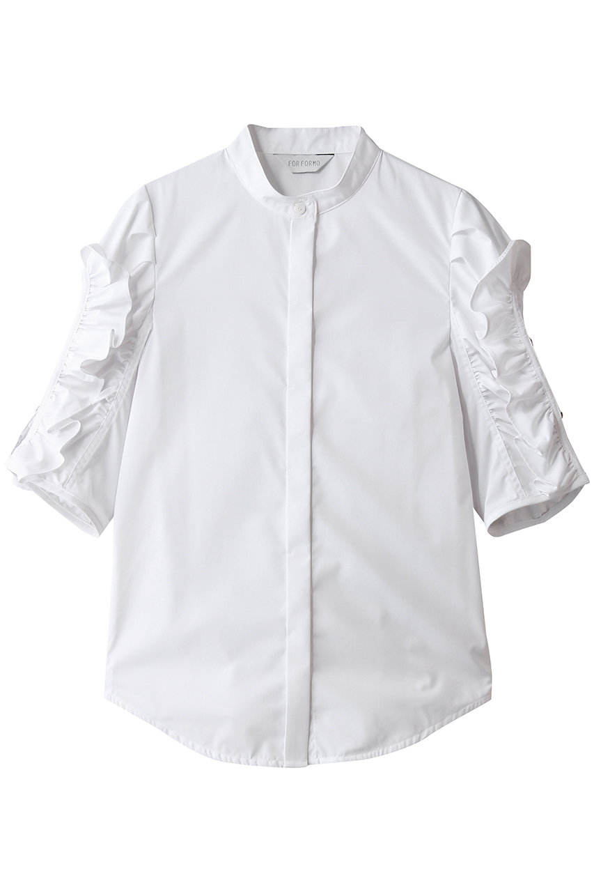 FORFORMO(フォルフォルモ)｜Frill Sleeve Shirt/ホワイト の通販 