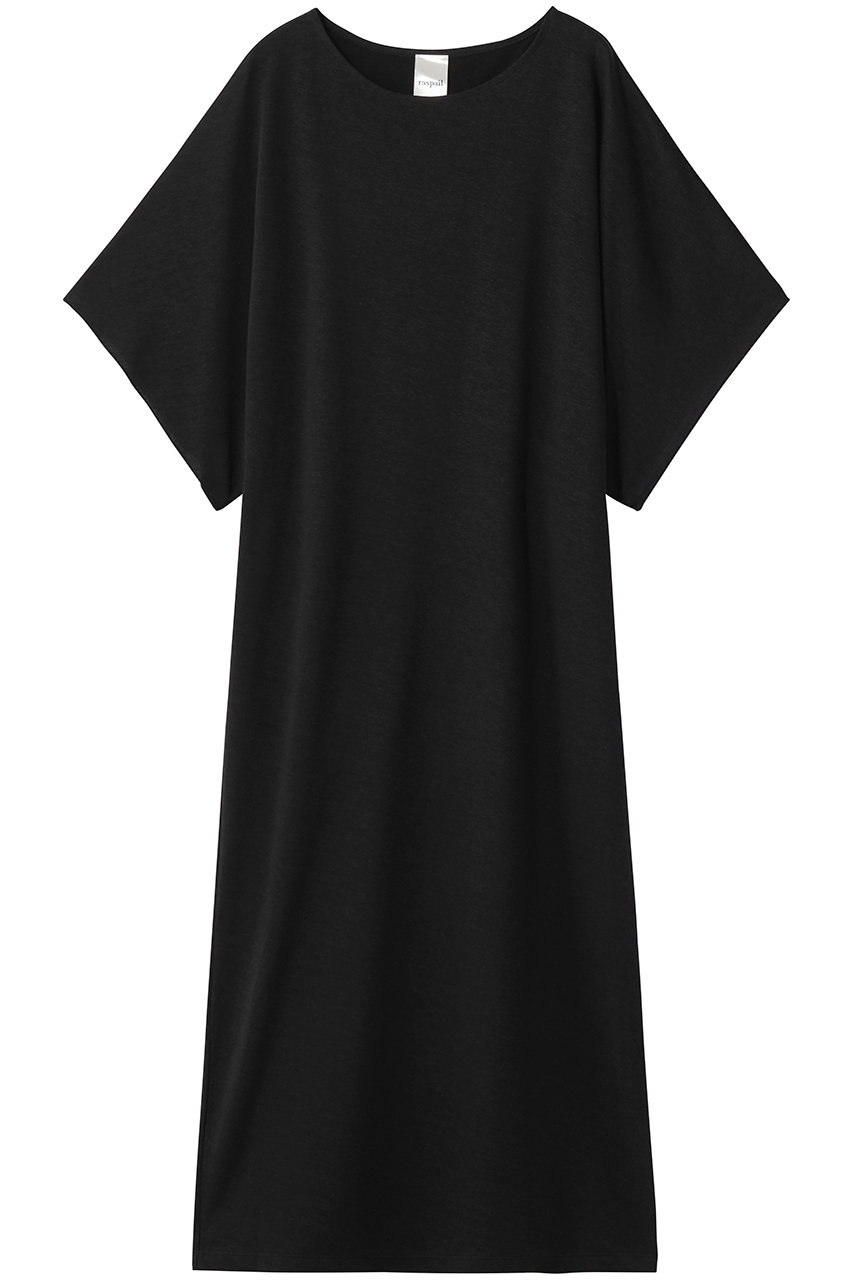 ラスパイユ/raspailのリネン テクスチャーロングドレス(ブラック/ROP-104)