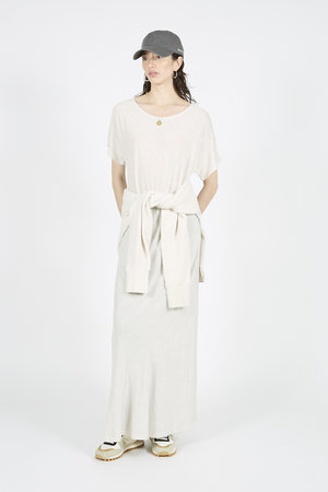 ラスパイユ/raspailのリネン コンポジションドレス(110500/110503)