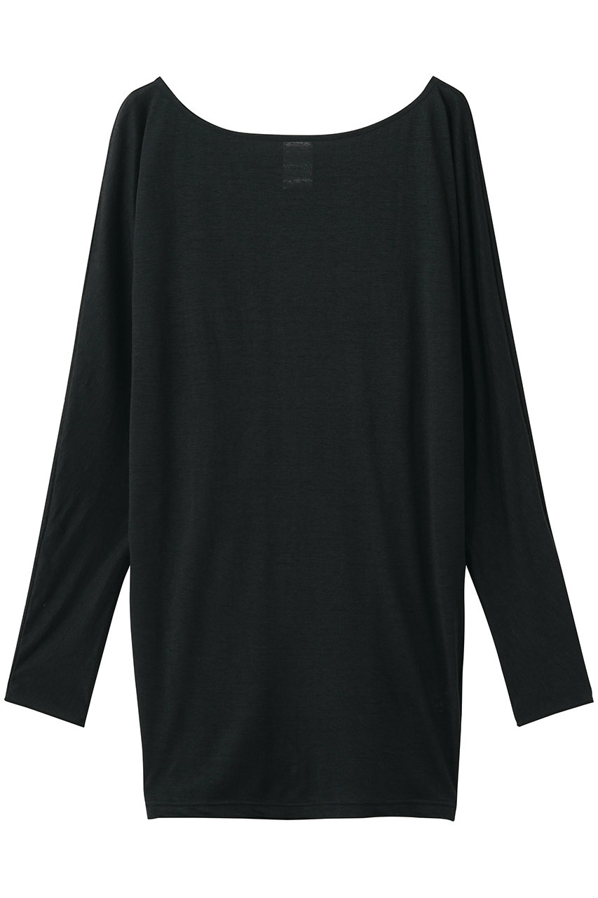 ラスパイユ/raspailのリネン コンフォータブル ロングTシャツ(ブラック/RB-276)