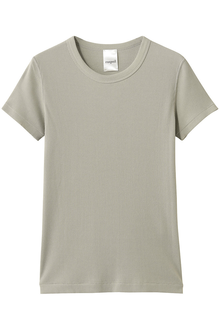ラスパイユ/raspailのコットン リブクルーネック プルオーバー(セージグリーン/RB-285)