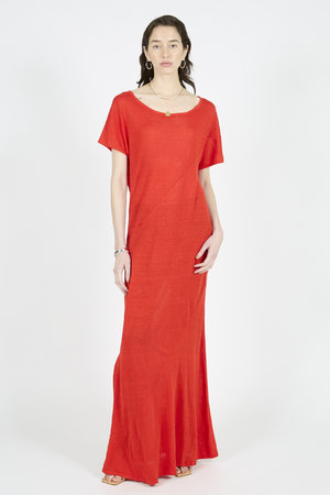 ラスパイユ/raspailのリネン ニットロングドレス(110500/110503)