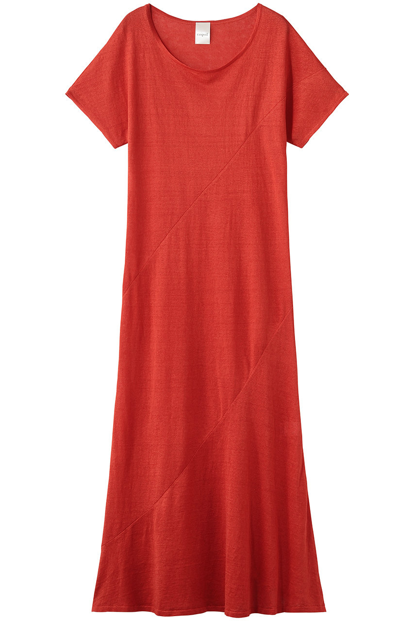 ラスパイユ/raspailのリネン ニットロングドレス(レッド/RK-212)