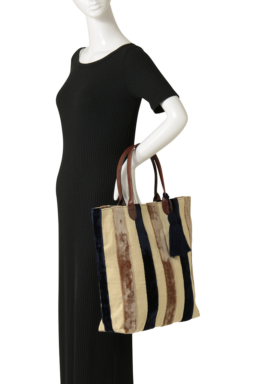 MUMUN BAG(ムムン バッグ)｜ジャカード トートバッグ/ストライプ の