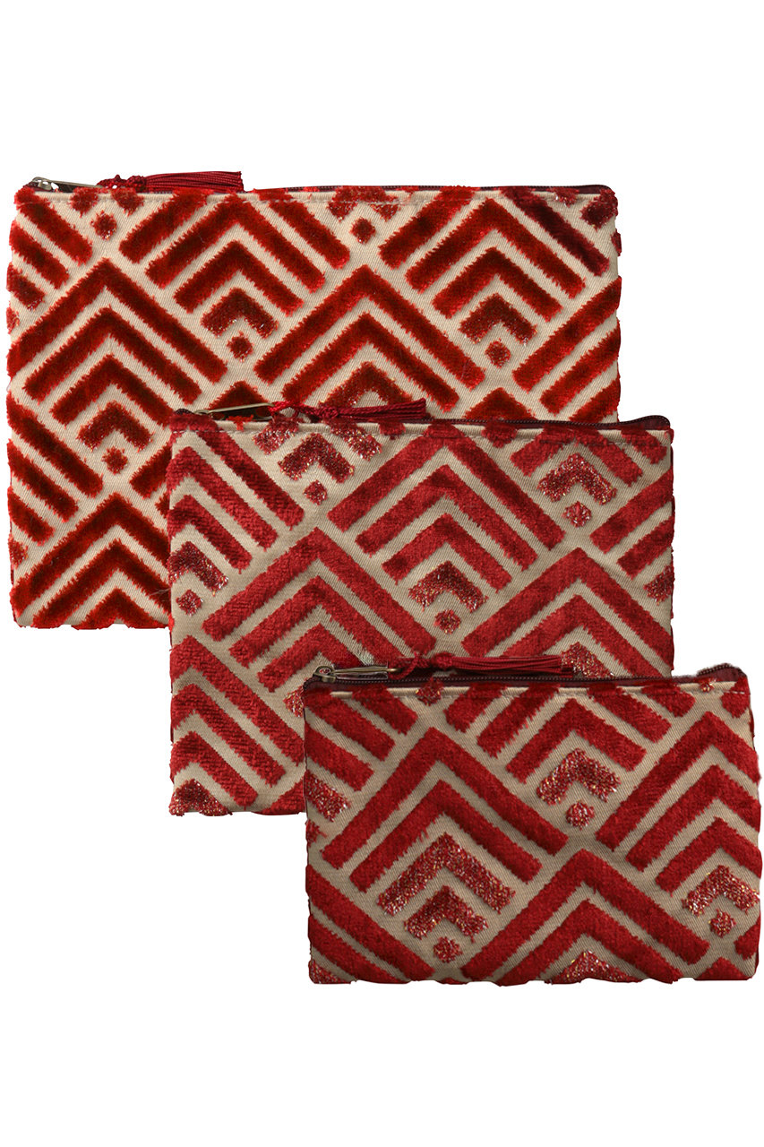 ジャカードポーチ 3点セット